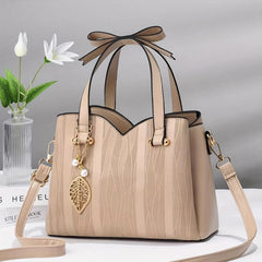 Stripes Handbags For Women PU Leather Crossbody Bag Top Handle Satchel Purse