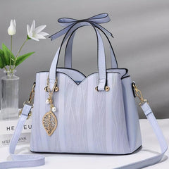 Stripes Handbags For Women PU Leather Crossbody Bag Top Handle Satchel Purse