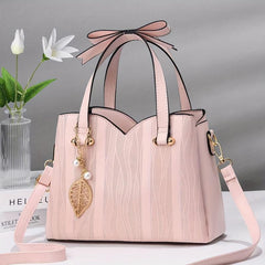 Stripes Handbags For Women PU Leather Crossbody Bag Top Handle Satchel Purse