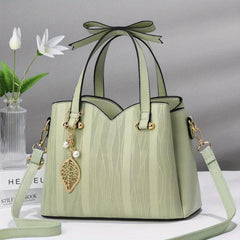 Stripes Handbags For Women PU Leather Crossbody Bag Top Handle Satchel Purse