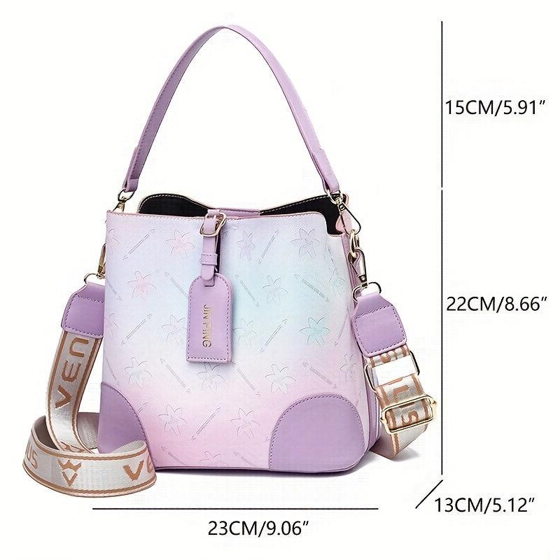 Ombre Bucket Bag Crossbody Handbags Women's Purses