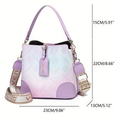 Ombre Bucket Bag Crossbody Handbags Women's Purses