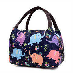 Vintage Pattern Zipper Handbag Lightweight Storage Bag