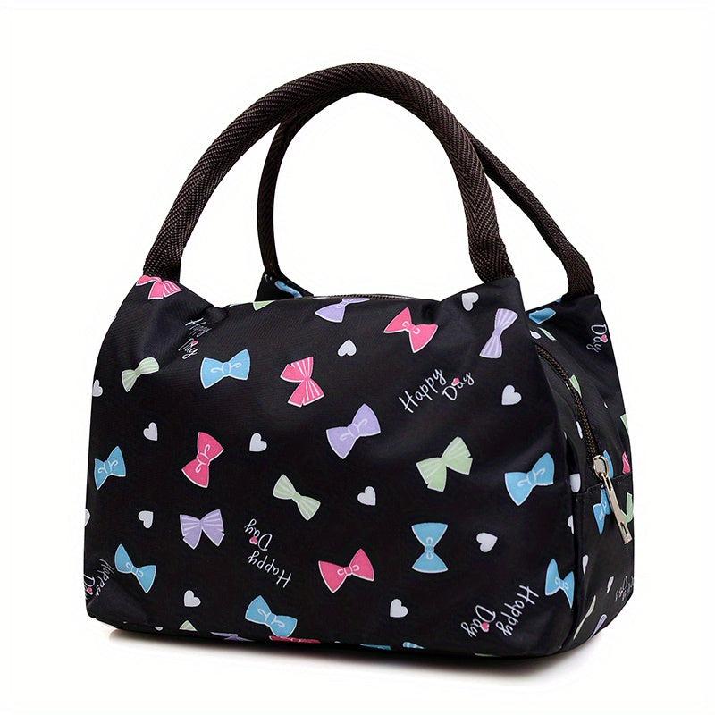 Vintage Pattern Zipper Handbag Lightweight Storage Bag