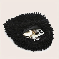 Women's Faux Fur Hobo Bag Plush Clutch Purse