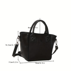 Mini Solid Tote Bag Crossbody Handbag & Shoulder Purse