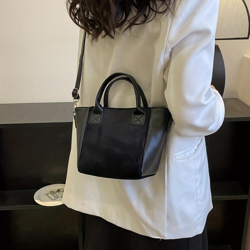 Mini Solid Tote Bag Crossbody Handbag & Shoulder Purse