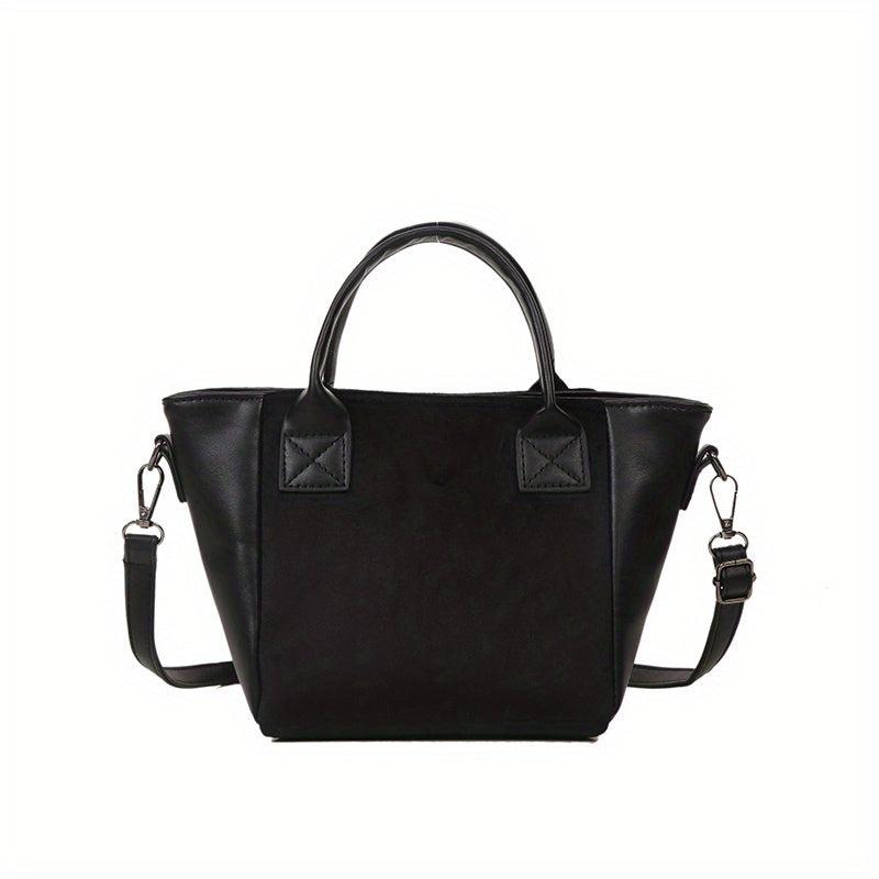 Mini Solid Tote Bag Crossbody Handbag & Shoulder Purse