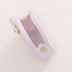 Metal Chain Crossbody Satchel Bag PVC Lipstick Key Bag