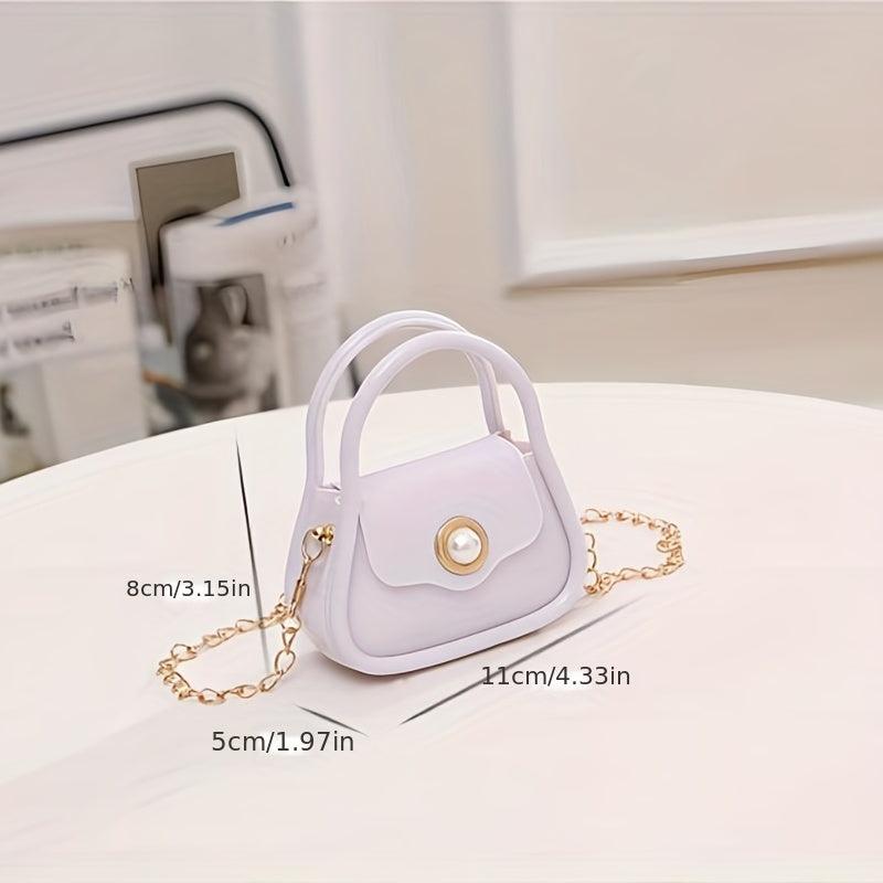Metal Chain Crossbody Satchel Bag PVC Lipstick Key Bag