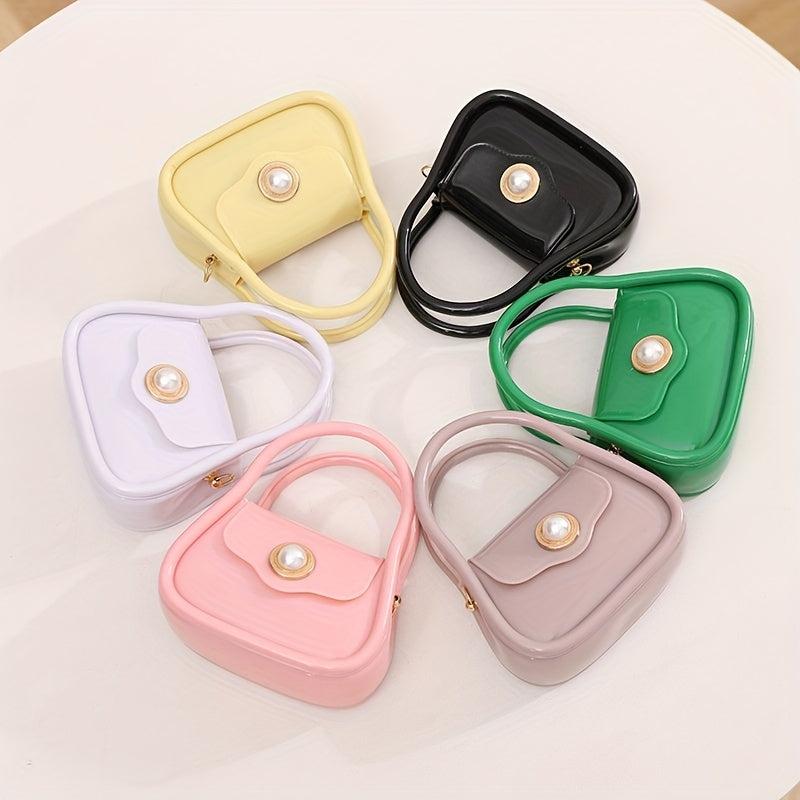 Metal Chain Crossbody Satchel Bag PVC Lipstick Key Bag