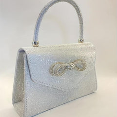 Glitter Bowknot Satchel Bag Evening Party Banquet Bag