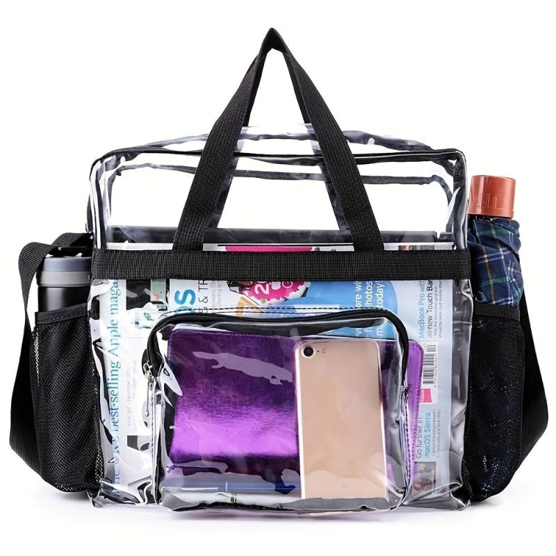 Large Capacity Clear Bag Women's PVC Clear Handbag Clear Crossbody Bag