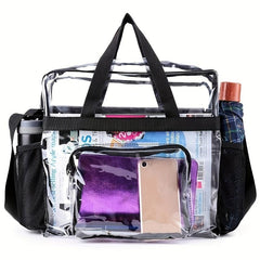Large Capacity Clear Bag Women's PVC Clear Handbag Clear Crossbody Bag