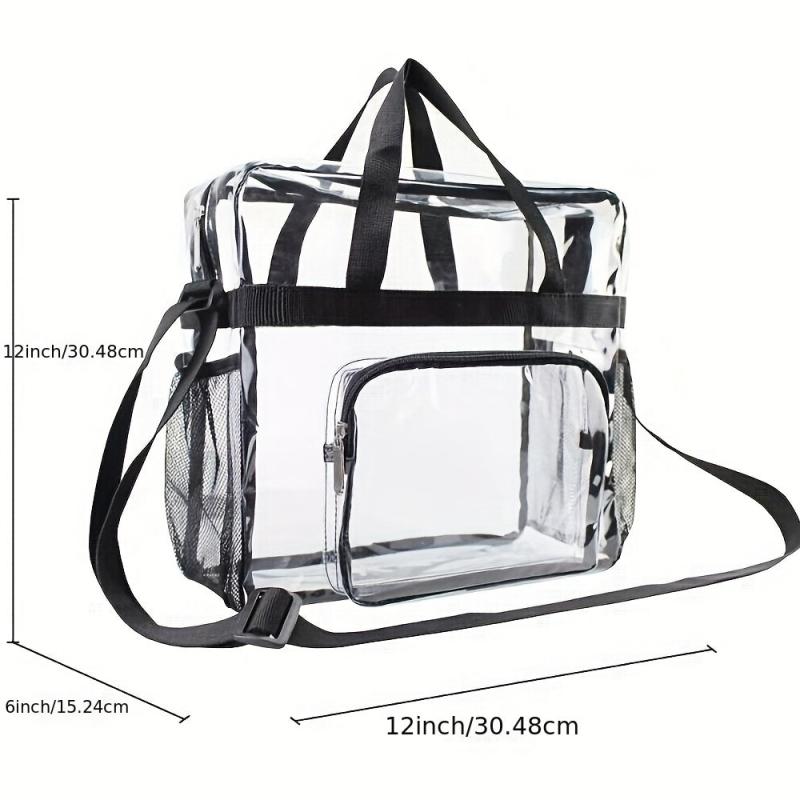 Large Capacity Clear Bag Women's PVC Clear Handbag Clear Crossbody Bag