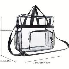 Large Capacity Clear Bag Women's PVC Clear Handbag Clear Crossbody Bag