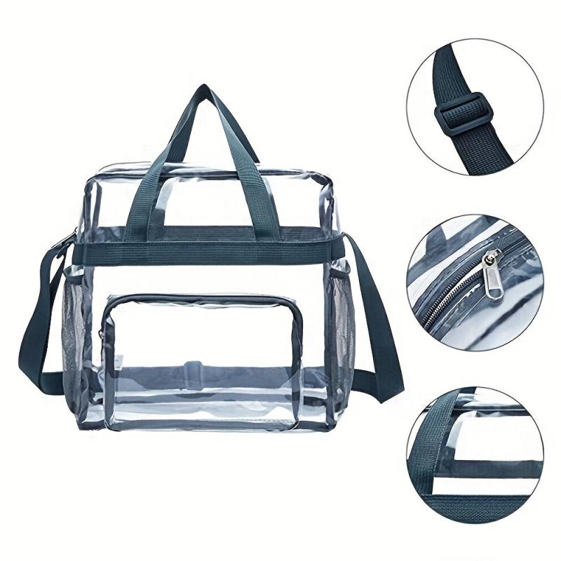 Large Capacity Clear Bag Women's PVC Clear Handbag Clear Crossbody Bag