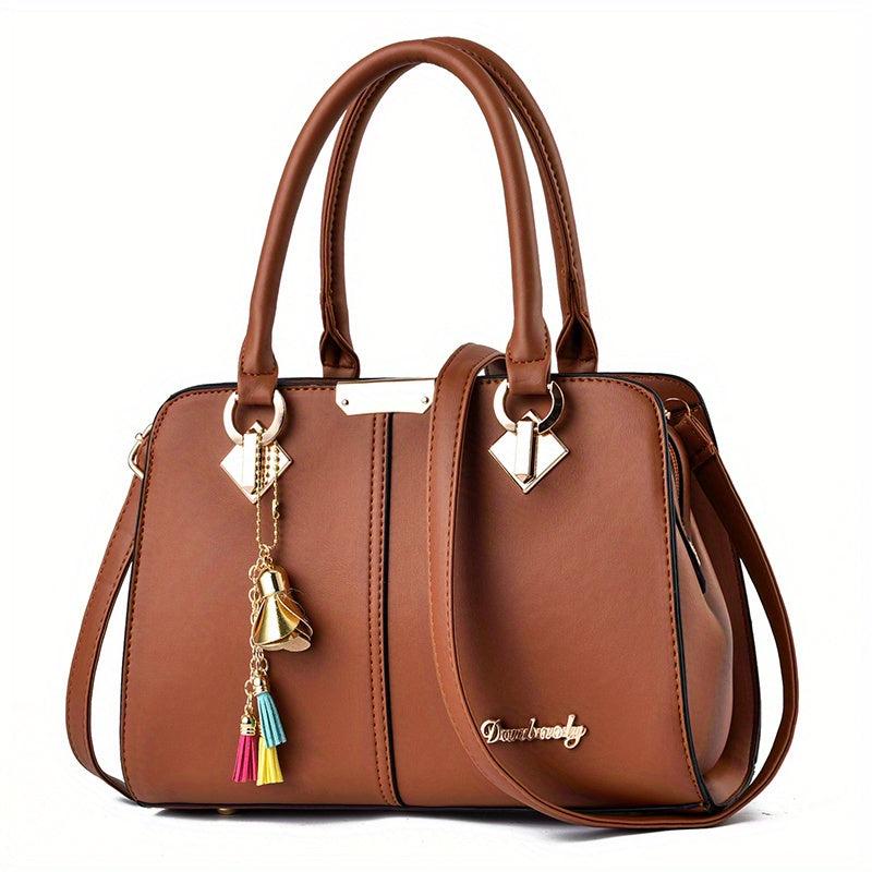 Stylish Tote Bag with Pendant - All Match Satchel Bag