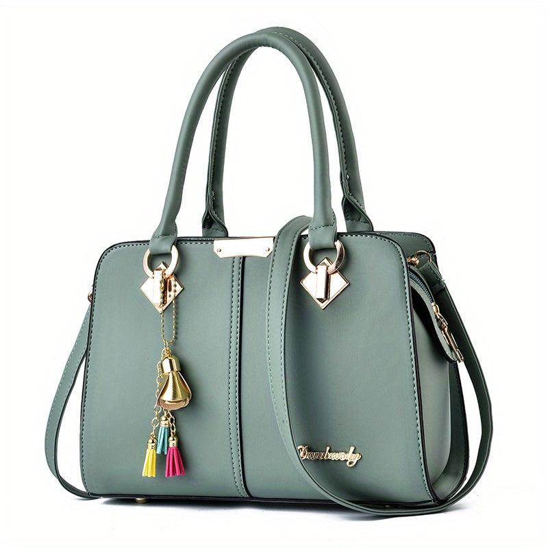 Stylish Tote Bag with Pendant - All Match Satchel Bag