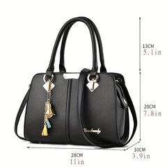 Stylish Tote Bag with Pendant - All Match Satchel Bag