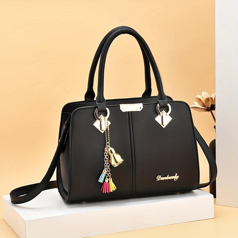 Stylish Tote Bag with Pendant - All Match Satchel Bag