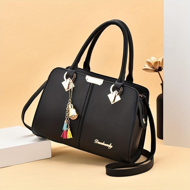 Stylish Tote Bag with Pendant - All Match Satchel Bag
