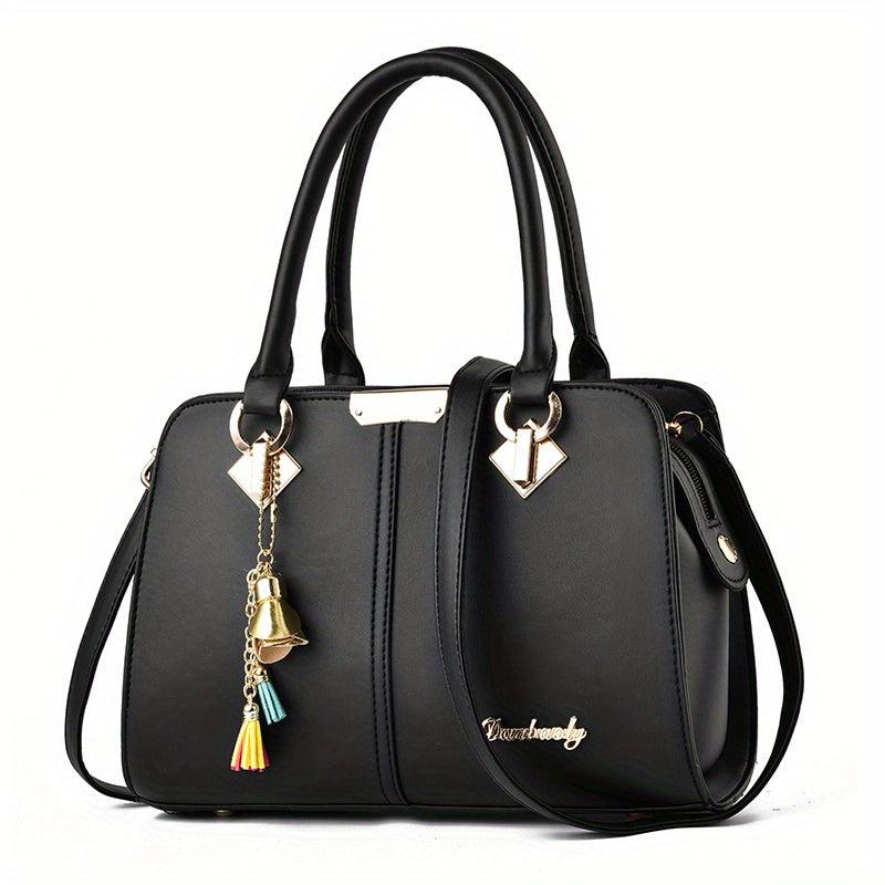 Stylish Tote Bag with Pendant - All Match Satchel Bag