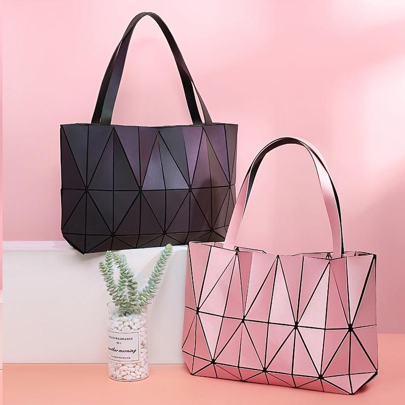 Geometric Pattern Handbag Luminous Shoulder Bag