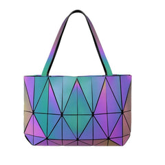 Geometric Pattern Handbag Luminous Shoulder Bag