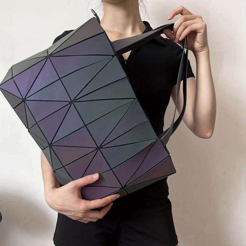 Geometric Pattern Handbag Luminous Shoulder Bag