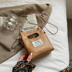 Mini Retro Texture Crossbody Bag PU Leather Handbag & Coin Purse