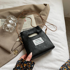 Mini Retro Texture Crossbody Bag PU Leather Handbag & Coin Purse