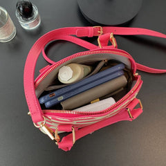 Shell Shape Crossbody Bag PU Leather Textured Versatile Shoulder Bag