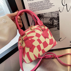 Shell Shape Crossbody Bag PU Leather Textured Versatile Shoulder Bag