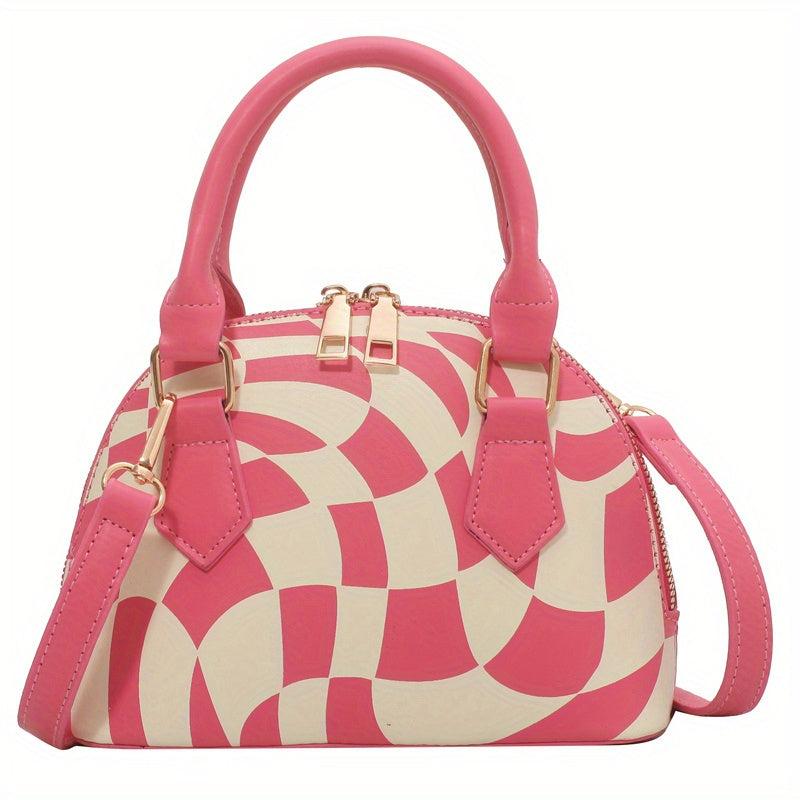 Shell Shape Crossbody Bag PU Leather Textured Versatile Shoulder Bag