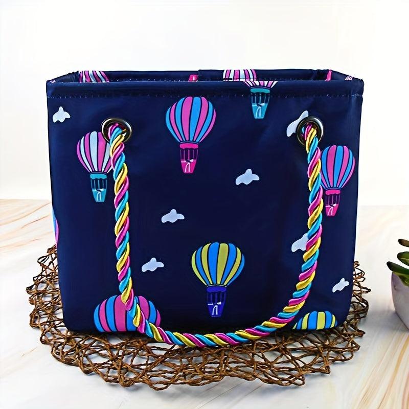 Large Capacity Canvas Handbag Portable Wash Bag & Purse