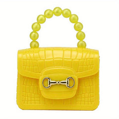 Mini Crocodile Pattern Jelly Handbag PU Leather Waterproof Coin Purse