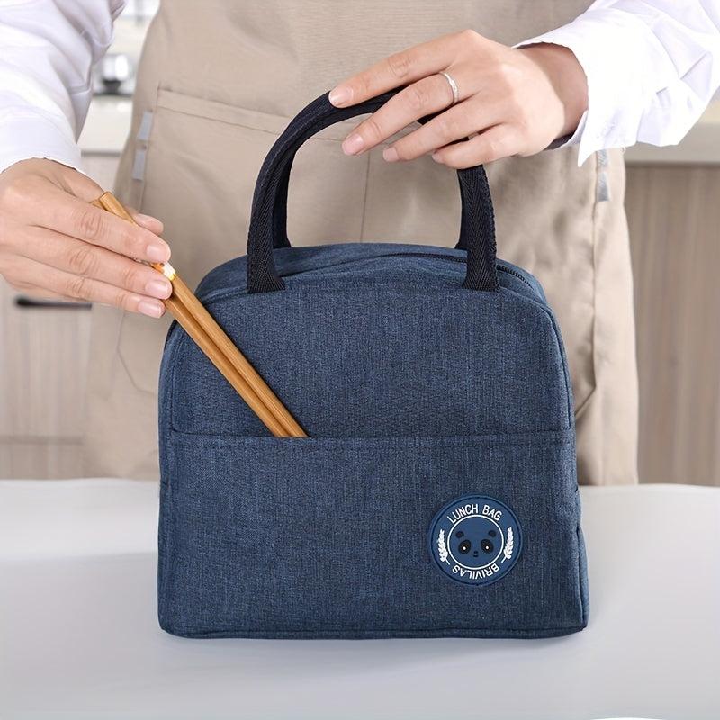 Portable Zipper Satchel Bag Lightweight Lunch Storage Handbag