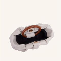 Cloud Pleated Clutch Bag Top Handle Satchel Women's Evening Handbag