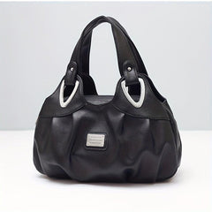 Flower Print Handbag For Women - PU Leather Tote Bag