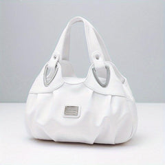 Flower Print Handbag For Women - PU Leather Tote Bag