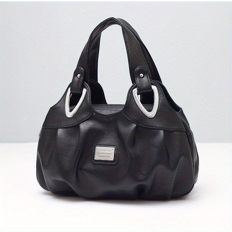 Flower Print Handbag For Women - PU Leather Tote Bag