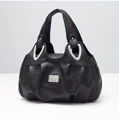 Flower Print Handbag For Women - PU Leather Tote Bag