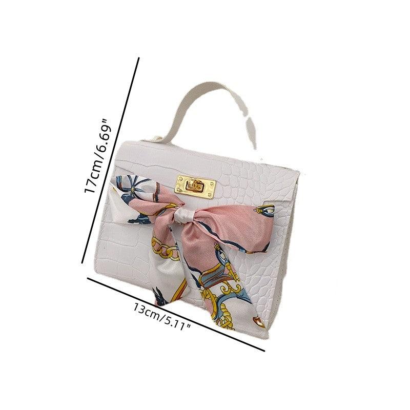Mini Crocodile Pattern Satchel Crossbody Bag PU Leather Textured Bag Purse