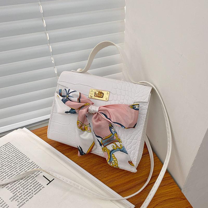 Mini Crocodile Pattern Satchel Crossbody Bag PU Leather Textured Bag Purse