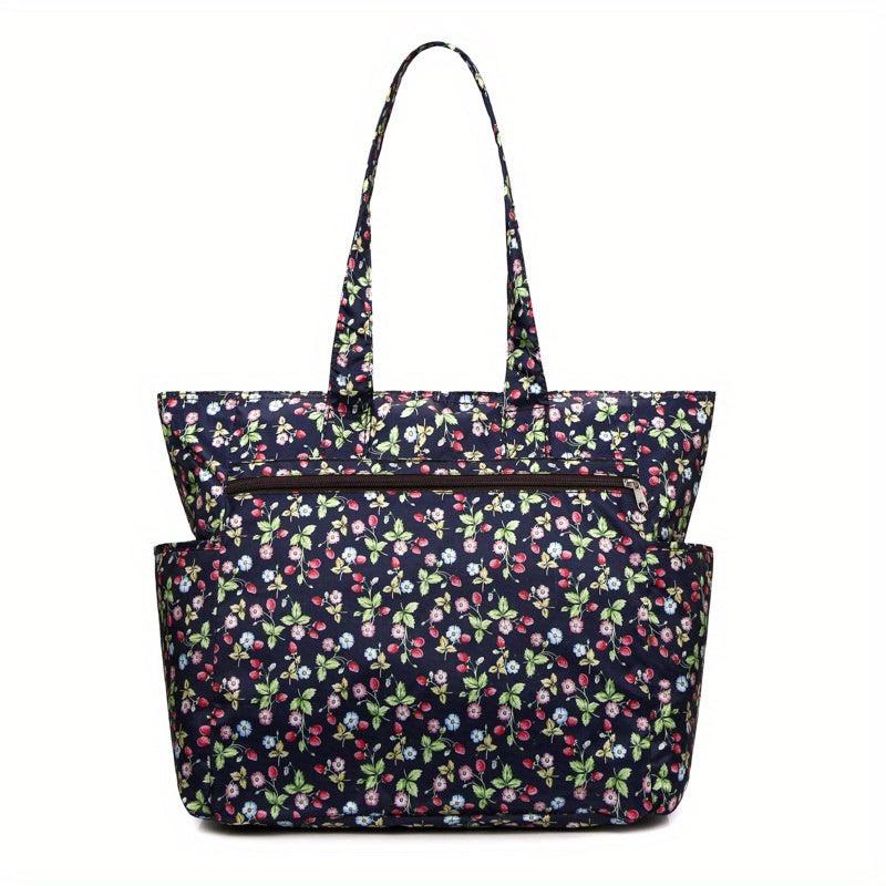 Floral Pattern Tote Bag Large Capacity Handbag