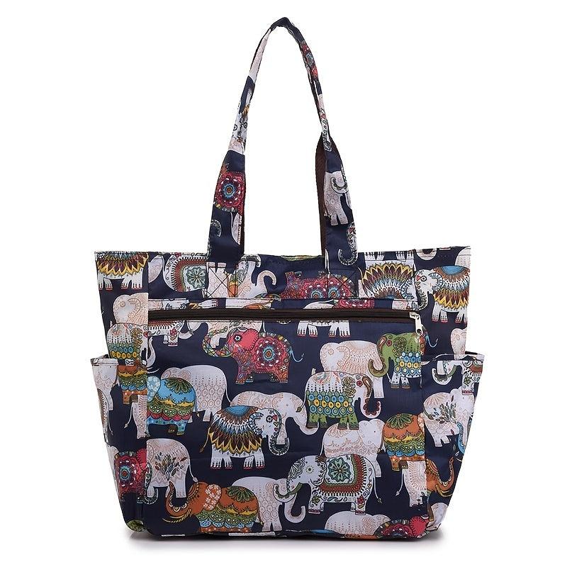 Floral Pattern Tote Bag Large Capacity Handbag