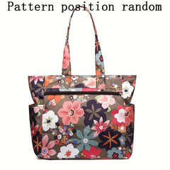 Floral Pattern Tote Bag Large Capacity Handbag