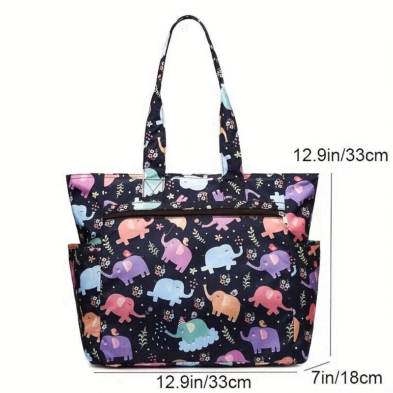 Floral Pattern Tote Bag Large Capacity Handbag