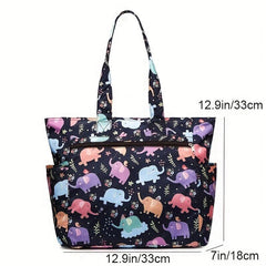 Floral Pattern Tote Bag Large Capacity Handbag